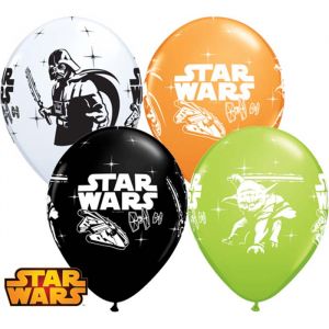 Star Wars Darth Vader et Yoda Assortiment 6 Ballons 11″ Qualatex 